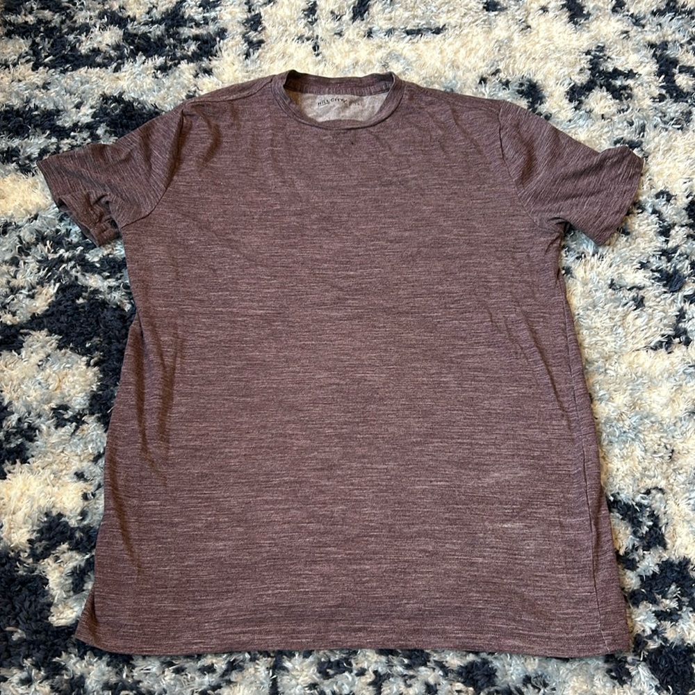 Men's Heathered Maroon Crew Neck T-Shirt